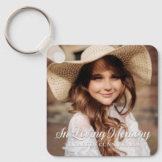 Memorial in Loating Memory Classic Elegant Photo Sleutelhanger (Voorkant)