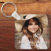 Memorial in Loating Memory Classic Elegant Photo Sleutelhanger (Voorkant)