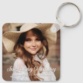 Memorial in Loating Memory Classic Elegant Photo Sleutelhanger (Achterkant)