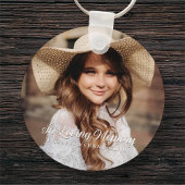 Memorial in Loating Memory Classic Elegant Photo Sleutelhanger