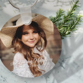 Memorial in Loating Memory Classic Elegant Photo Sleutelhanger