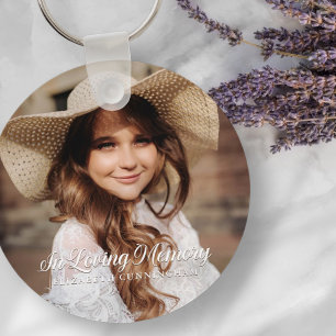 Memorial in Loating Memory Classic Elegant Photo Sleutelhanger