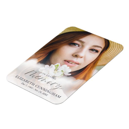 Memorial in Loating Memory Clouds Modern Photo Magneet (Linkerzijde)