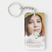 Memorial in Loating Memory Clouds Modern Photo Sleutelhanger (Voorkant)