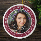 Memorial in Loating Memory Elegant Classic Photo Keramisch Ornament