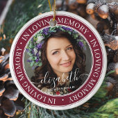 Memorial in Loating Memory Elegant Classic Photo Keramisch Ornament
