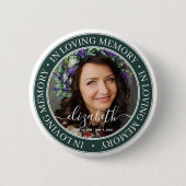 Memorial in Loating Memory Elegant Classic Photo Ronde Button 5,7 Cm (Voorkant)