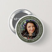 Memorial in Loating Memory Elegant Classic Photo Ronde Button 5,7 Cm (Voorkant /achterkant)