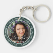Memorial in Loating Memory Elegant Classic Photo Sleutelhanger (Achterkant)