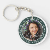 Memorial in Loating Memory Elegant Classic Photo Sleutelhanger (Voorkant)