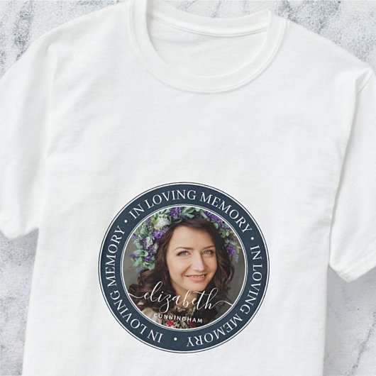 Memorial in Loating Memory Elegant Classic Photo T-shirt