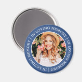 Memorial in Loating Memory Modern Custom Photo Magneet (Voorkant / Achterkant)