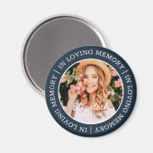 Memorial in Loating Memory Modern Custom Photo Magneet (Voorkant / Achterkant)