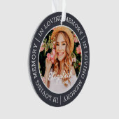 Memorial in Loating Memory Modern Custom Photo Ornament (voorkant)