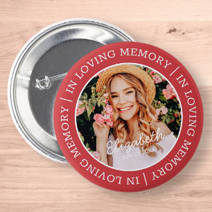 Memorial in Loating Memory Modern Custom Photo Ronde Button 5,7 Cm
