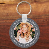 Memorial in Loating Memory Modern Custom Photo Sleutelhanger (Voorkant)