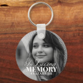 Memorial in Loating Memory Modern Elegant Photo Sleutelhanger (Voorkant)