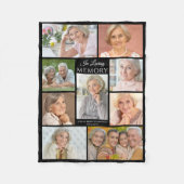 Memorial IN LOMORY Photo Collage Black Fleece Deken (Voorkant)