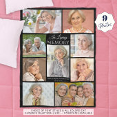 Memorial IN LOMORY Photo Collage Black Fleece Deken