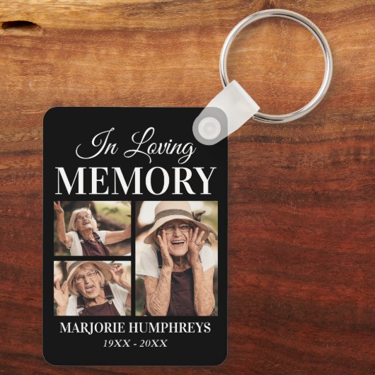 Memorial in Loving Memory 3x Afbeelding Sleutelhanger (Achterkant)