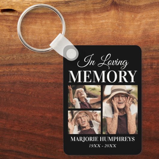 Memorial in Loving Memory 3x Afbeelding Sleutelhanger (Voorkant)