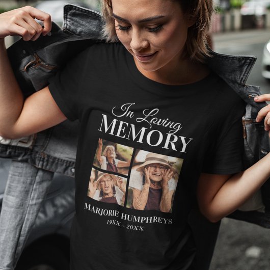 Memorial in Loving Memory 3x Afbeelding T-shirt