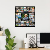 Memorial IN LOVING MEMORY 41 Photo Collage Black Poster (Thuiskantoor)