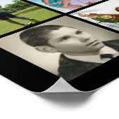 Memorial IN LOVING MEMORY 55 Photo Collage Black Poster (Hoek)