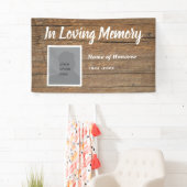 Memorial in Loving Memory  Barn Wood Banner (Insitu)