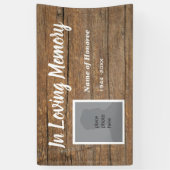 Memorial in Loving Memory  Barn Wood Banner (Verticaal)