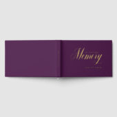 Memorial "In Loving Memory" Gouden Folie, Violet Gastenboek (Volledig)