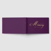 Memorial "In Loving Memory" Gouden Folie, Violet Gastenboek (Volledig)