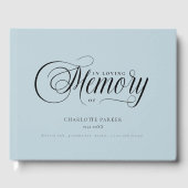 Memorial "In Loving memory" Light-Blue Gastenboek (Voorkant)