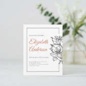 Memorial in Loving Memory Modern Foliage Botanical Bedankkaart (Staand voorkant)