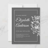 Memorial in Loving Memory Modern Foliage Botanical Bedankkaart (Voorkant)