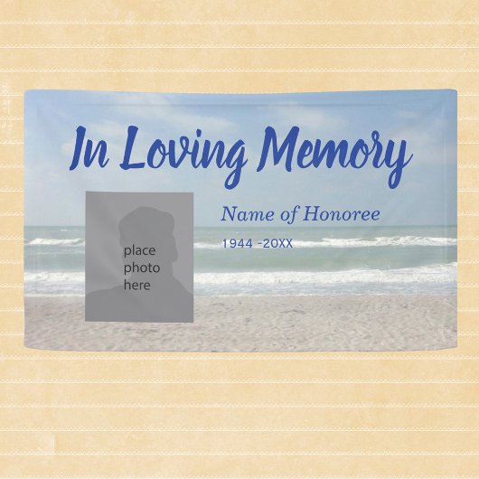 Memorial in Loving Memory Ocean Scene Spandoek