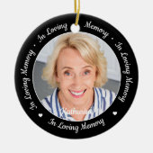 Memorial in Loving Memory Personalized 2 Photo Cer Keramisch Ornament (Voorkant)