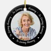 Memorial in Loving Memory Personalized 2 Photo Cer Keramisch Ornament (Achterkant)