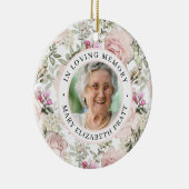 Memorial in Loving Memory Photo Kerstmis Keramisch Ornament (Rechts)