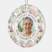 Memorial in Loving Memory Photo Kerstmis Keramisch Ornament (Links)