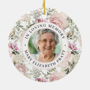 Memorial in Loving Memory Photo Kerstmis Keramisch Ornament