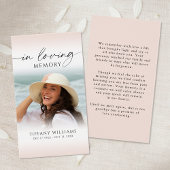 Memorial In Loving Memory Photo Prayer Card Visitekaartje