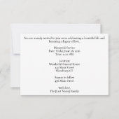Memorial Invitation Kaart (Achterkant)
