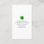 Memorial Irish Sympathy Card Visitekaartje (Achterkant)
