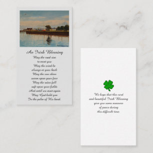 Memorial Irish Sympathy Card Visitekaartje