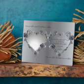 Memorial Jubileum Silvery Roos Heart Lijst Fotoplaat (Zijkant)