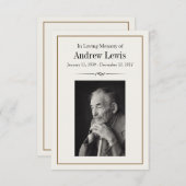 Memorial Kaart (Voorkant / Achterkant)