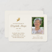 Memorial Kaart (Voorkant / Achterkant)