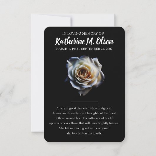 Memorial Kaart (Voorkant)
