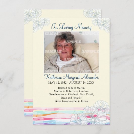 Memorial Kaart (Voorkant / Achterkant)